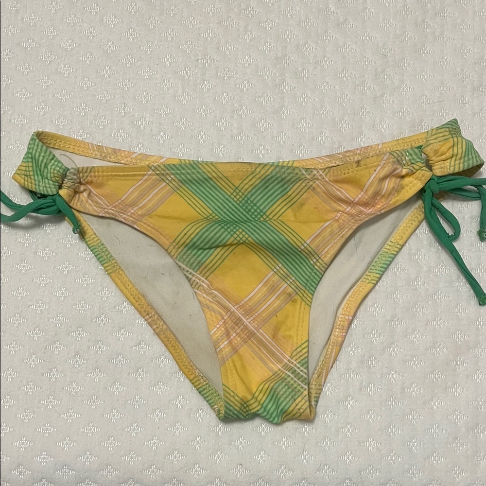 O'Neill Yellow and Green Bikini Bottom